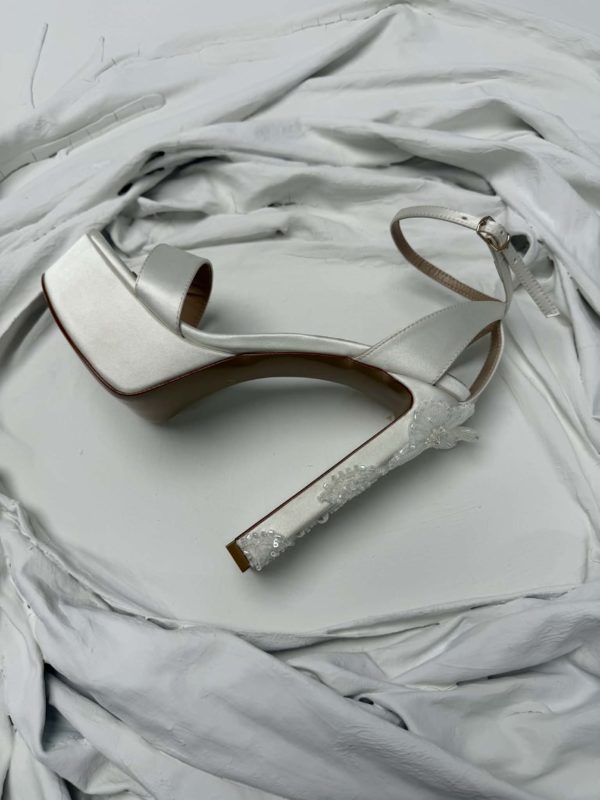 Hand-embellished heels-unique, one of a kind.